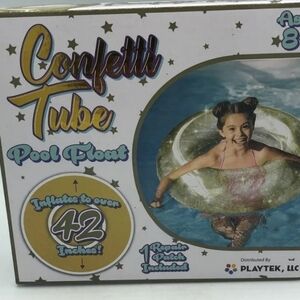 Playtek Pool Float, Large Round Glitter Glitter Swim Tube, Durable Floats Tube.